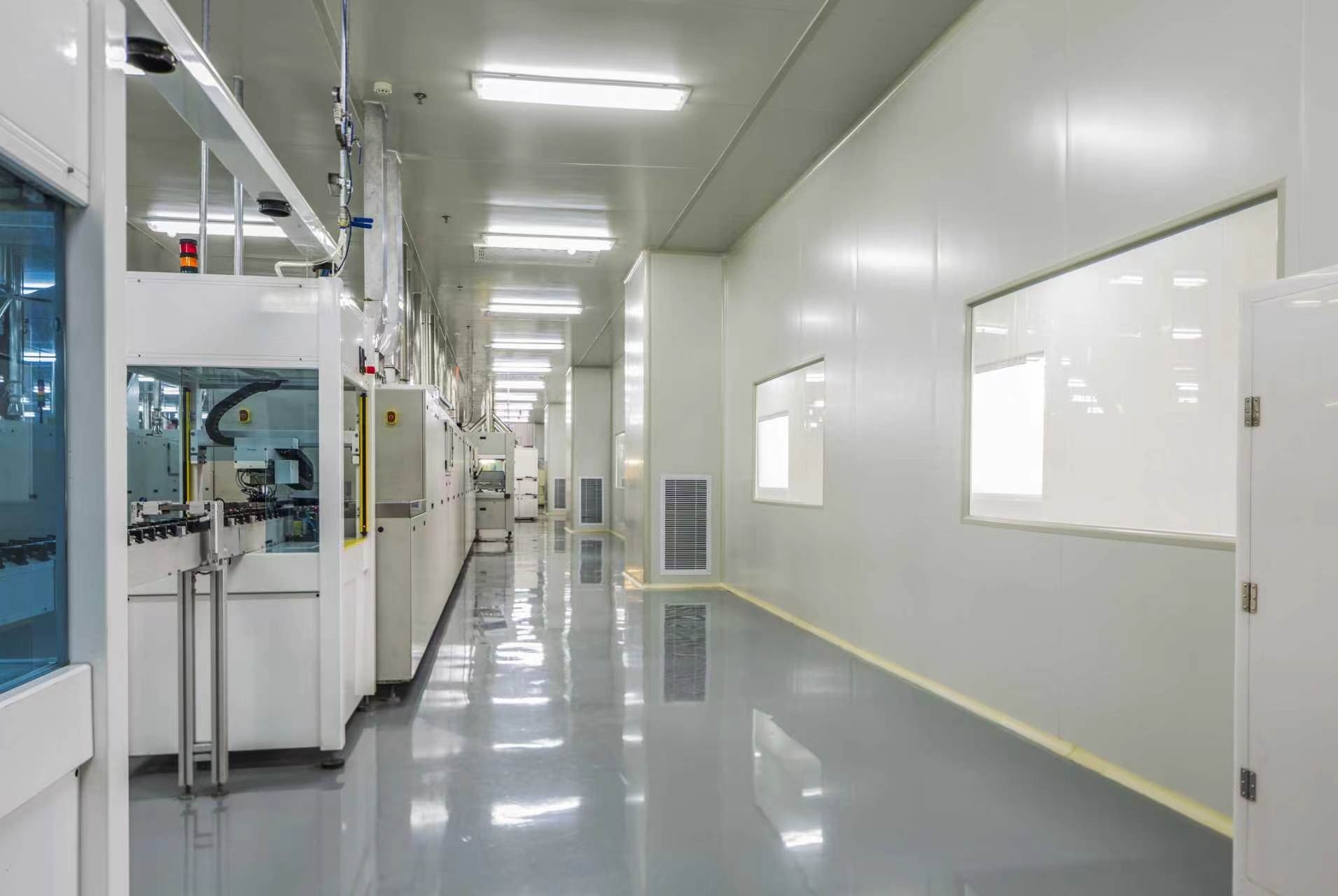 Clean controlled production corridor inside the YGHao manufacturing facility