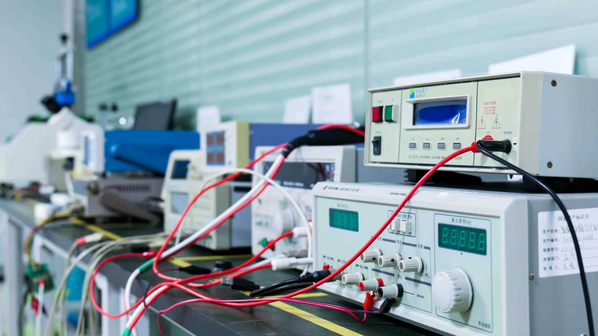 Electrical and product test instruments in the YGHao quality lab