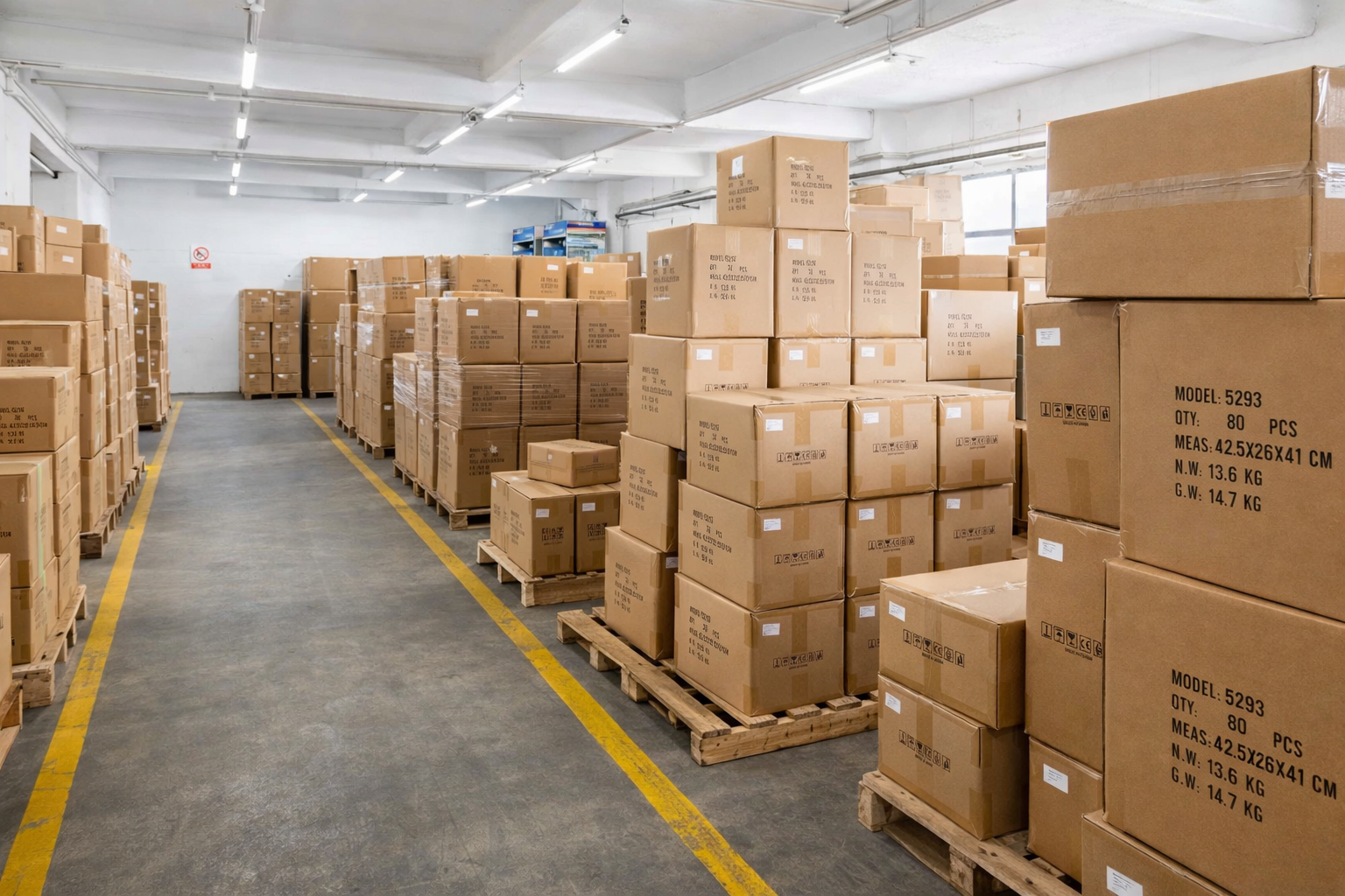 Warehouse and inbound logistics area