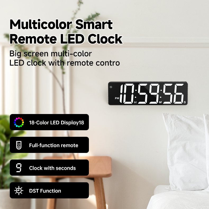 YGH6247 large-format LED display clock — white background product photo
