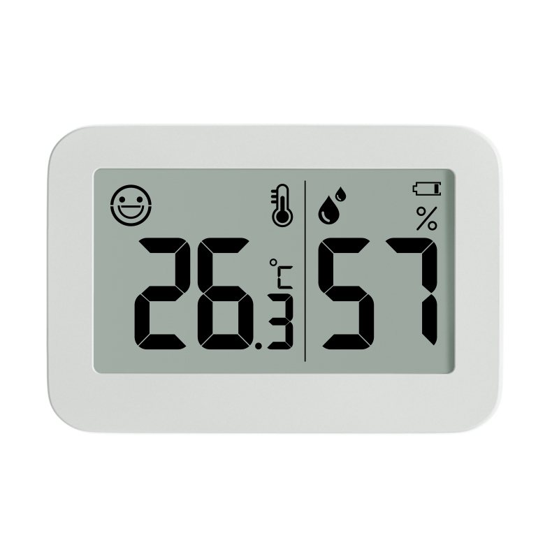 YGH5289SY compact round thermo-hygrometer — white background product photo