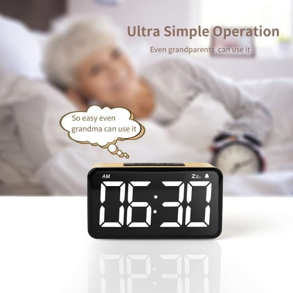 White LED Display Desktop Clock