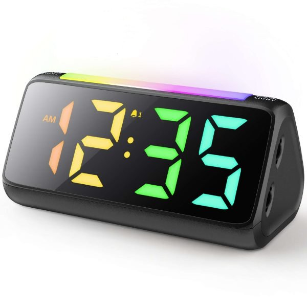 6206D Colorful Night Light Clock