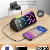 6206D Colorful Night Light Clock