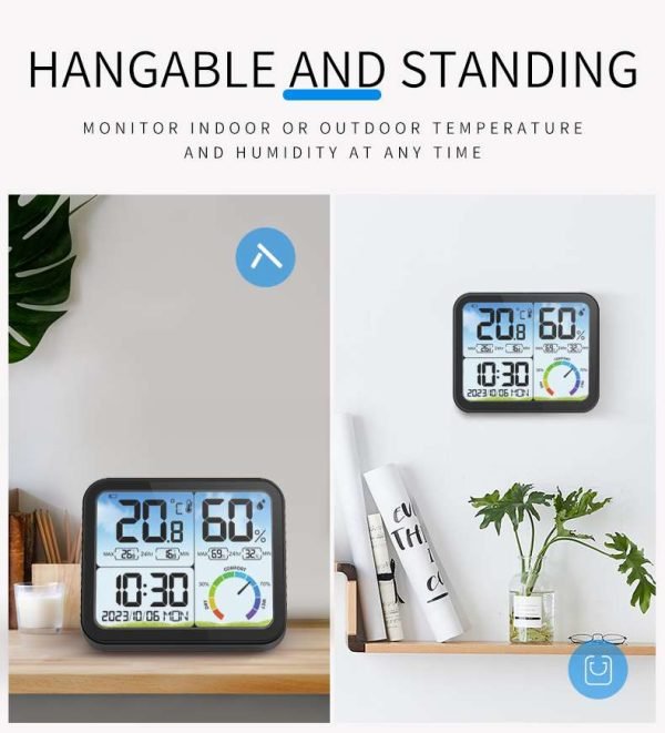 Digital Temperature and Humidity Weather Clock