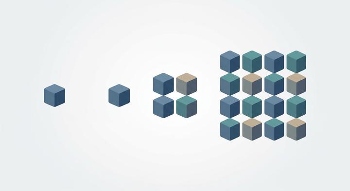 Illustration representing the transition from prototype to industrial scale production