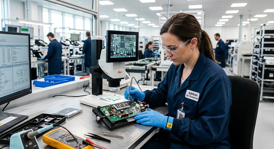 Quality control inspection for digital clock manufacturing
