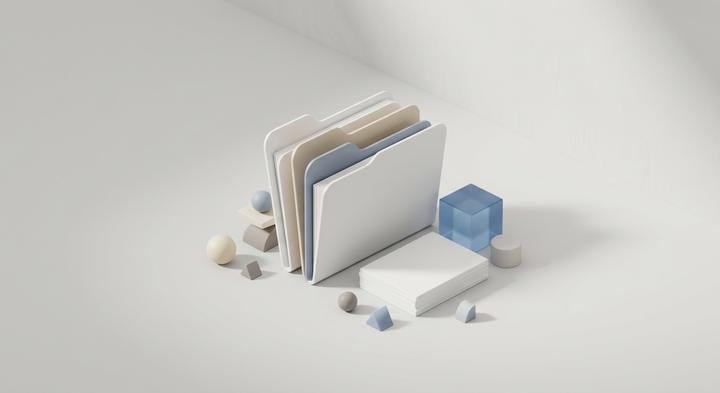 Abstract representation of organized compliance and shipping documentation