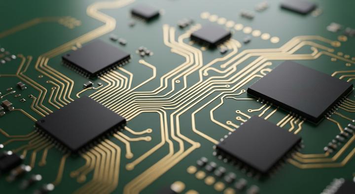 High-quality printed circuit board with clean copper traces and components, representing rigid technical baselines.
