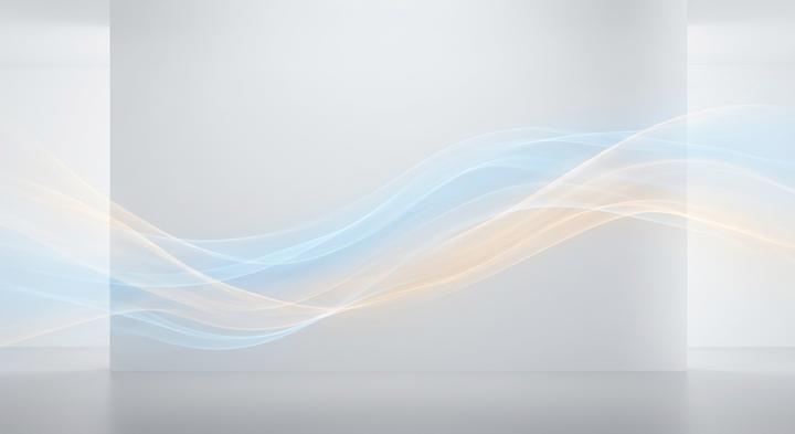 Abstract representation of flowing air and temperature gradients in a sterile environment