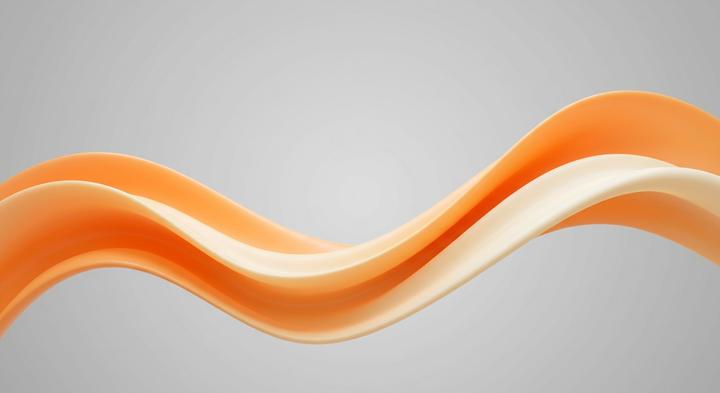 Abstract fluid wave representing smooth plastic injection mold flow