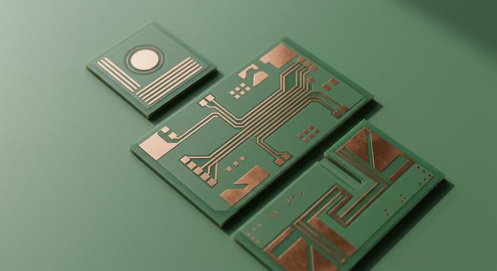 Abstract electronic hardware component layout representing modular product customization