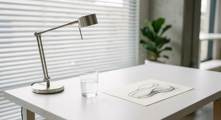 Calm and modern industrial design workspace representing CAD planning and engineering