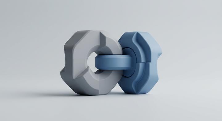 Abstract 3D rendering of perfectly aligned mechanical components representing CAD precision