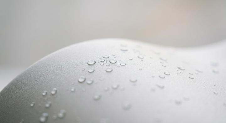 Abstract clean representation of moisture condensation on a dry surface
