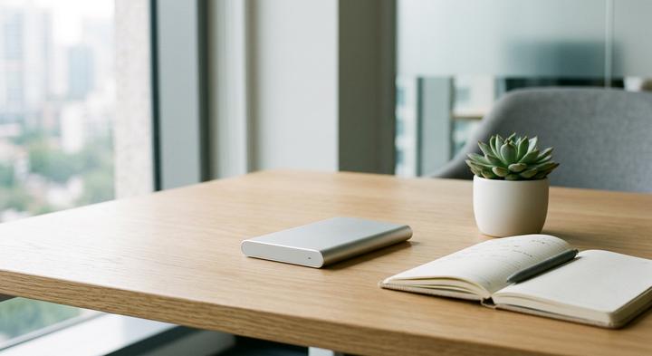 A clean and organized corporate office desk representing professional vetting and quality control