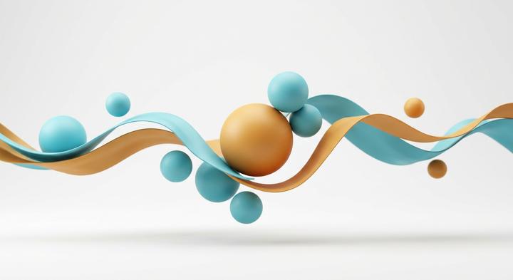 Abstract 3D illustration representing temperature and humidity calibration parameters