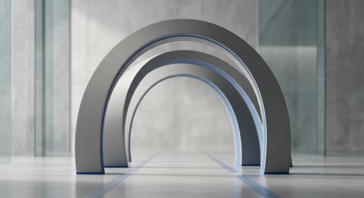 Abstract architectural arches symbolizing regional regulatory compliance and safe gateways for global importing.