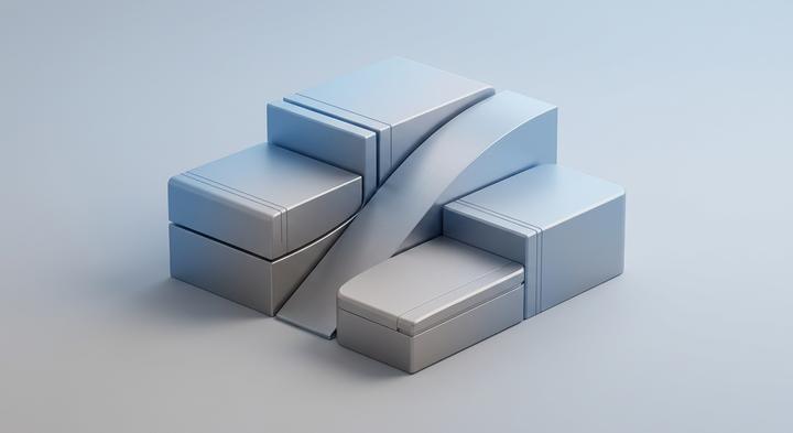 Abstract 3D rendering representing precise geometric design and tool-safe engineering