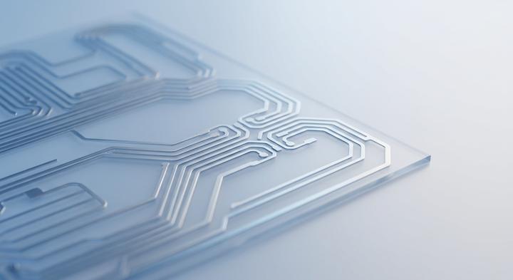 Abstract technical representation of a high-precision capacitive sensor membrane.