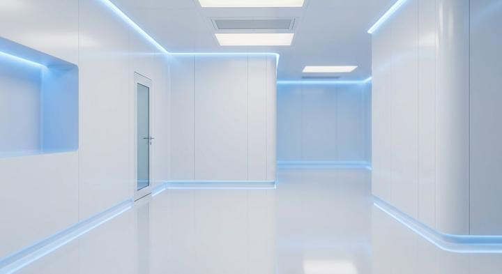 Sterile industrial cleanroom environment designed to meet strict calibration standards