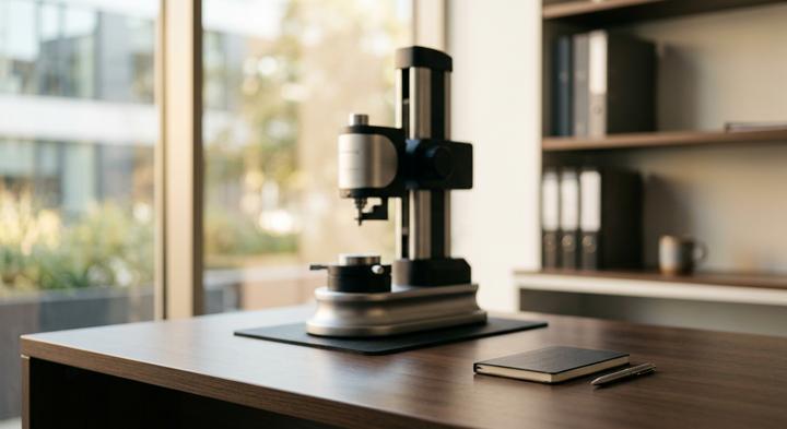 Sleek and clean engineering quality control workspace