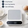 YGH-5262 digital kitchen scale showing 0.5g precision and 5kg capacity beside baking ingredients