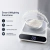 YGH-5262 kitchen scale with a bowl of flour and labels for tare, weight lock and auto-off