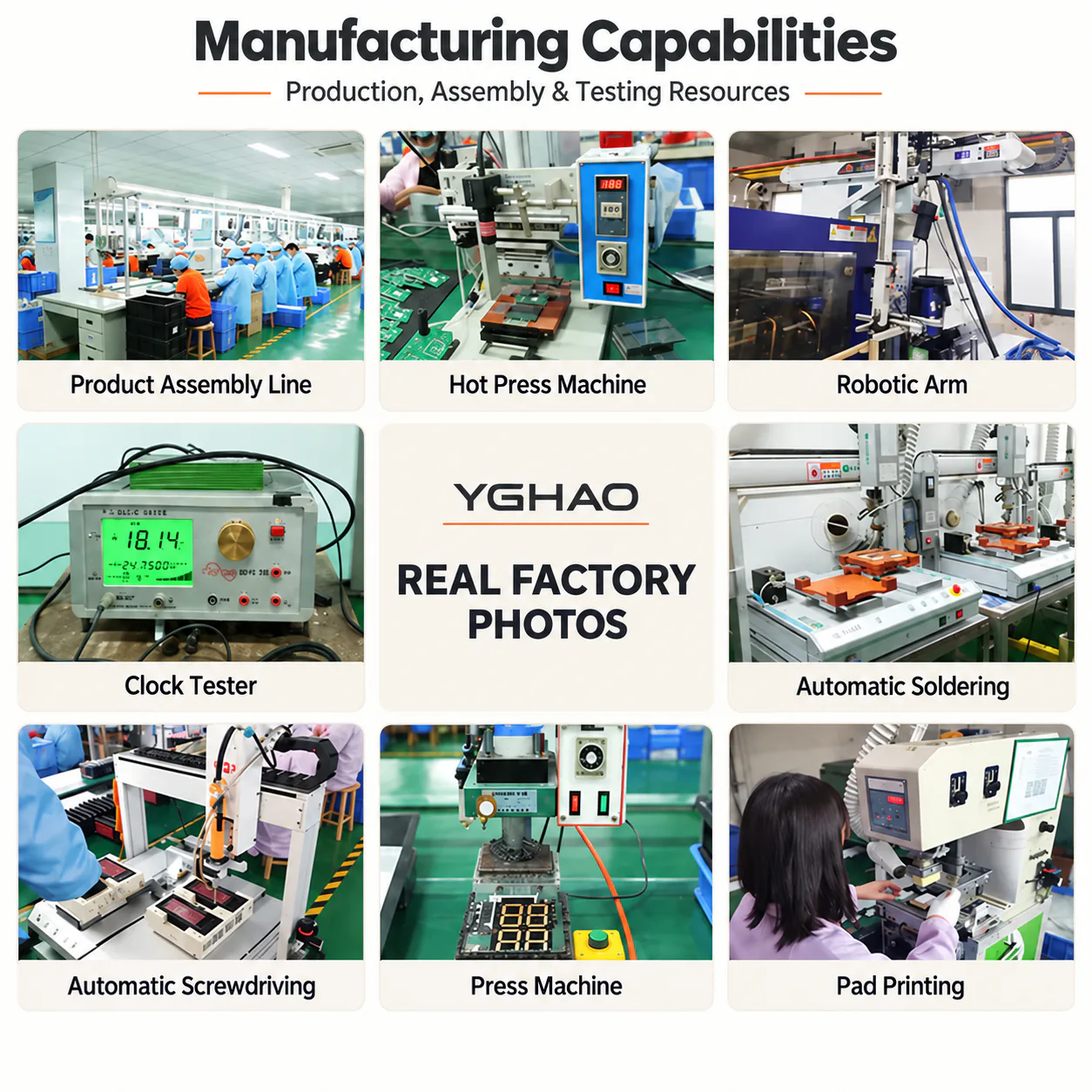 YGHao assembly testing soldering and printing equipment