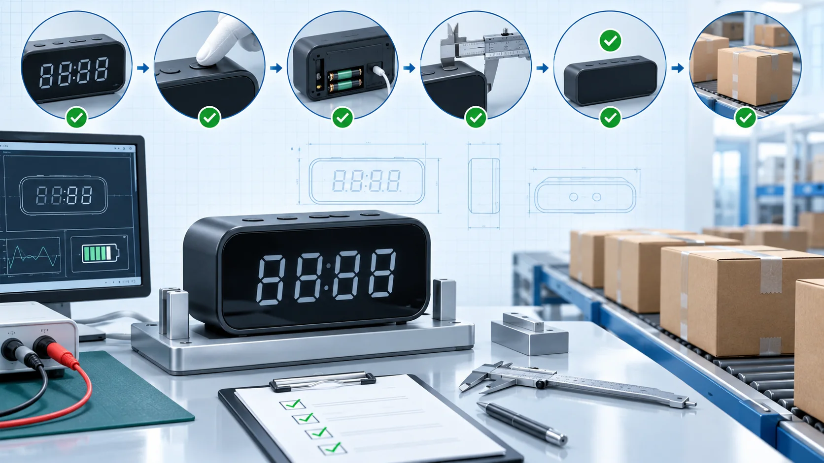 Final verification and testing of custom digital clocks