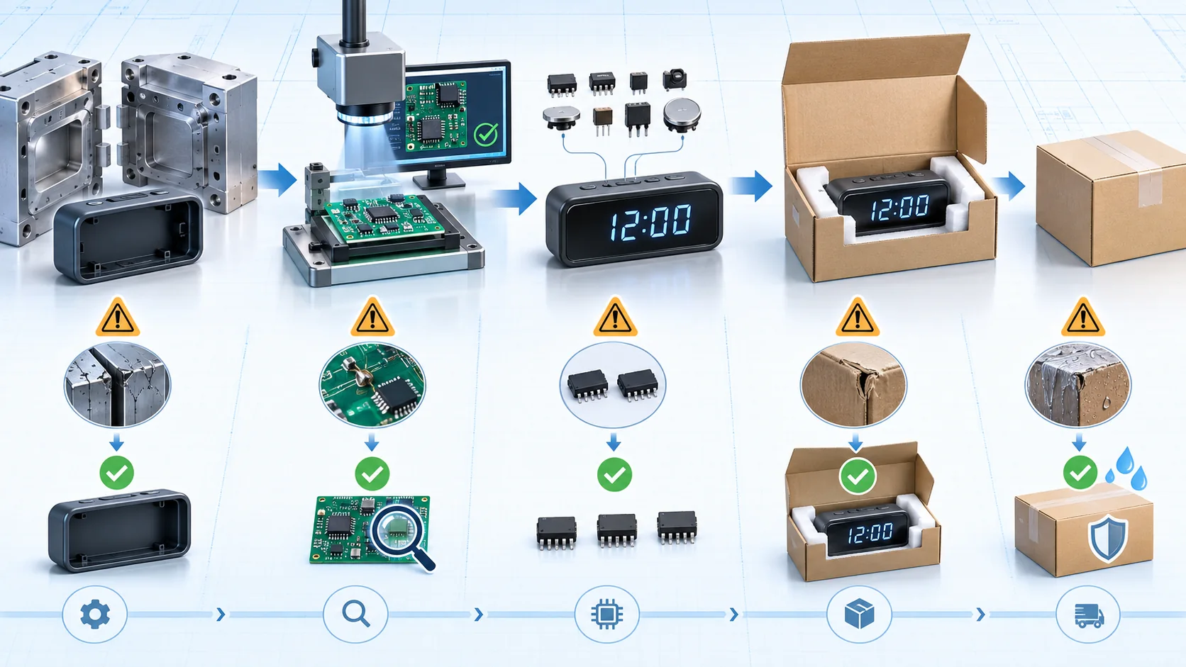 Managing production risks in custom clock manufacturing