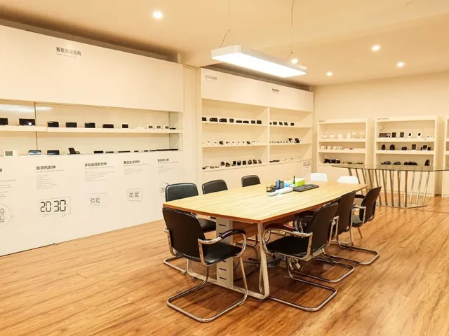 YGHao showroom with clocks timers and consumer electronics
